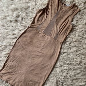 SUEDE MIDI DRESS